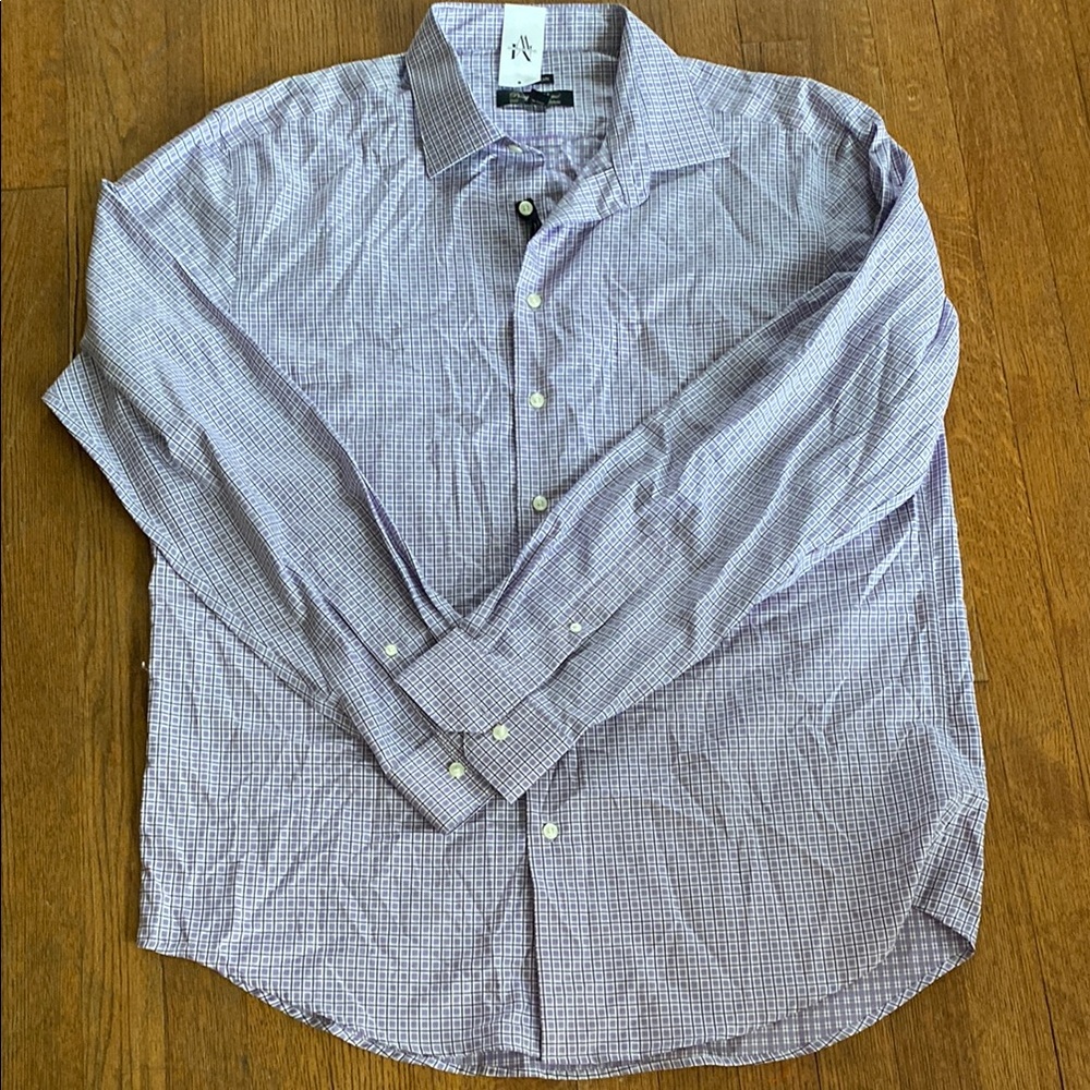 Pronto Uomo Purple Check Dress Shirt